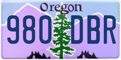 OR license plate 980DBR