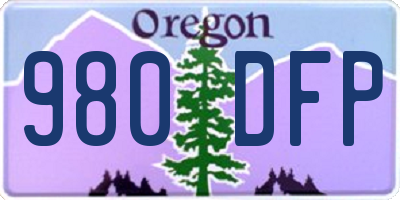 OR license plate 980DFP