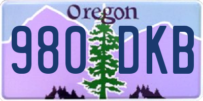 OR license plate 980DKB