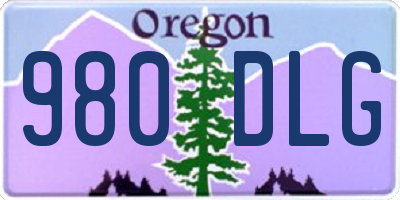 OR license plate 980DLG