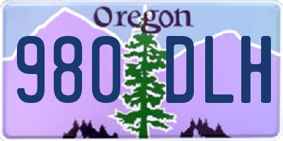 OR license plate 980DLH
