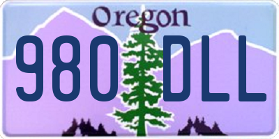 OR license plate 980DLL