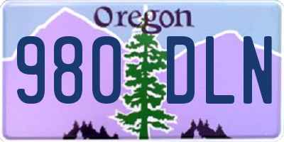 OR license plate 980DLN