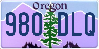OR license plate 980DLQ