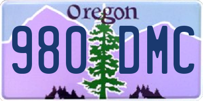 OR license plate 980DMC