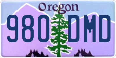 OR license plate 980DMD