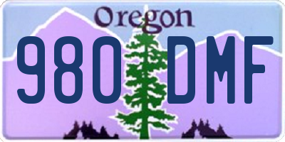 OR license plate 980DMF