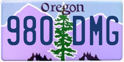 OR license plate 980DMG