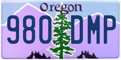 OR license plate 980DMP