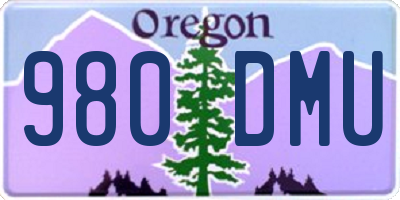 OR license plate 980DMU