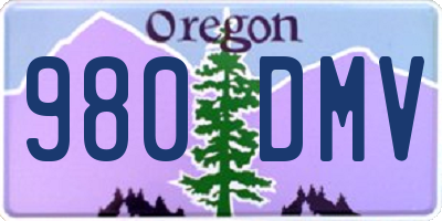 OR license plate 980DMV