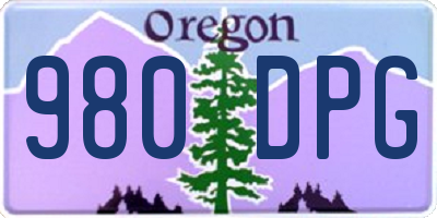 OR license plate 980DPG