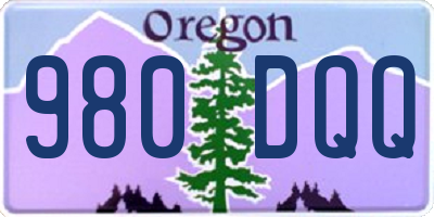 OR license plate 980DQQ