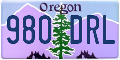 OR license plate 980DRL