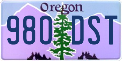 OR license plate 980DST