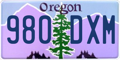 OR license plate 980DXM