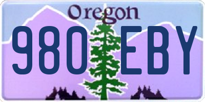 OR license plate 980EBY