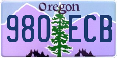 OR license plate 980ECB