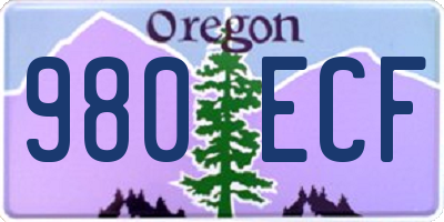 OR license plate 980ECF