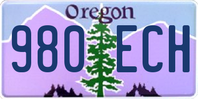 OR license plate 980ECH