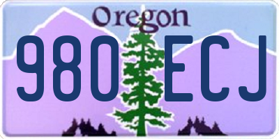 OR license plate 980ECJ