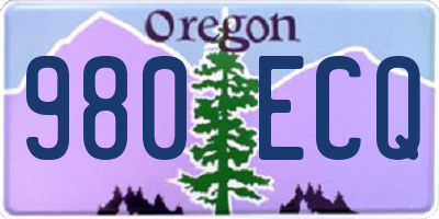 OR license plate 980ECQ