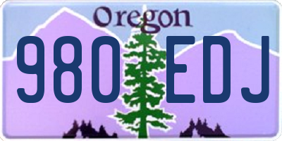 OR license plate 980EDJ