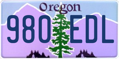 OR license plate 980EDL