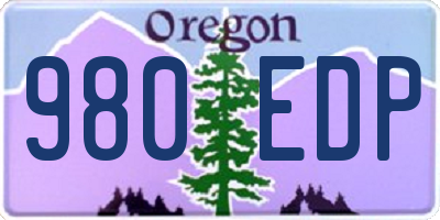 OR license plate 980EDP