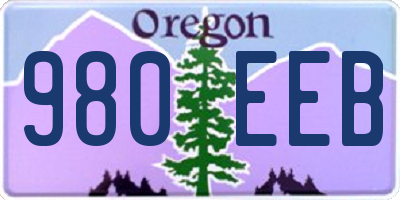 OR license plate 980EEB