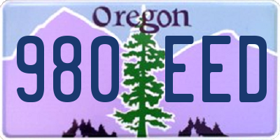 OR license plate 980EED
