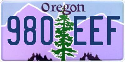 OR license plate 980EEF