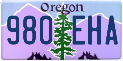 OR license plate 980EHA