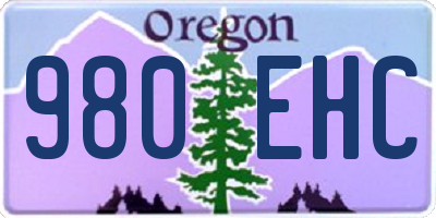 OR license plate 980EHC