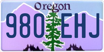 OR license plate 980EHJ