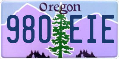 OR license plate 980EIE