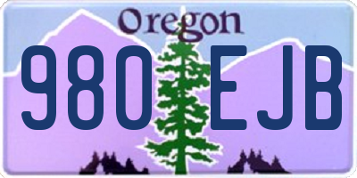 OR license plate 980EJB