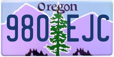 OR license plate 980EJC