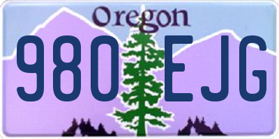 OR license plate 980EJG