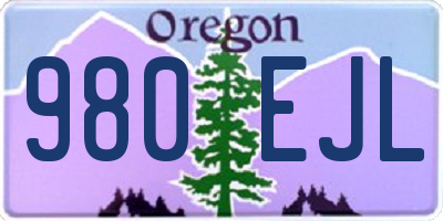 OR license plate 980EJL