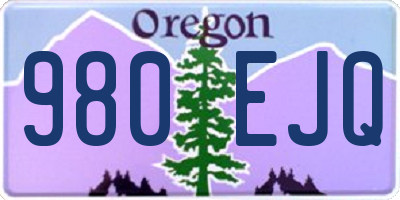 OR license plate 980EJQ