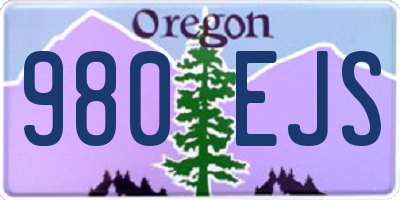 OR license plate 980EJS