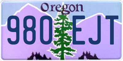 OR license plate 980EJT