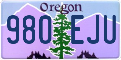 OR license plate 980EJU