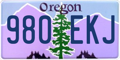 OR license plate 980EKJ