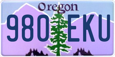 OR license plate 980EKU