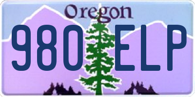 OR license plate 980ELP