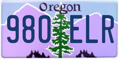OR license plate 980ELR