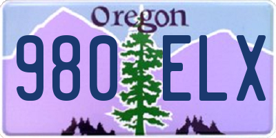 OR license plate 980ELX