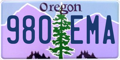 OR license plate 980EMA